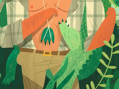Alligator Hunter alligator hunter illustration owen davey