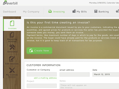 Invoicing with everbill accounting everbill guide invoicing tour web design