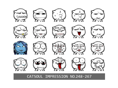 Catsoul expression No.248-27 art cat catsoul comic illustration impression