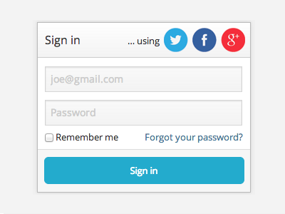 Compact Mobile Login clean design minimal mobile responsive rwd