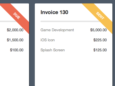 Mini Invoices (2) invoice