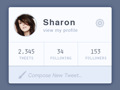 Twitter Widget compose flat tweet twitter ui widget