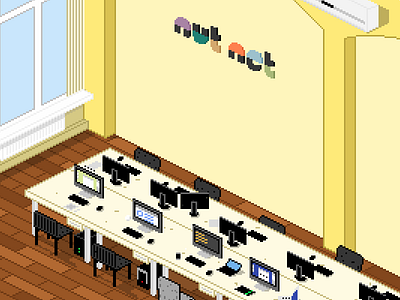 Part of our office nutnet pixel art