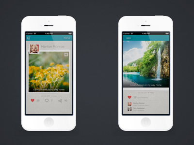 Photos app app comment images ios like photos pictures share ui ux