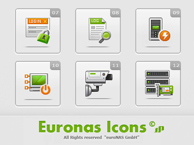 Euronas Icon Set application customization green gui icons interface ipad iphone logo punchev symbols ui ux web