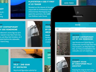 RSS Reader design reader responsive rss site web