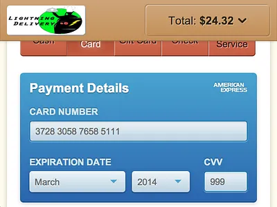 WISDOM Checkout - Payment Type checkout credit card mobile payment responsive web app