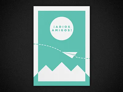 Goodbye my Friends friends goodbye minimal mountains plane poster