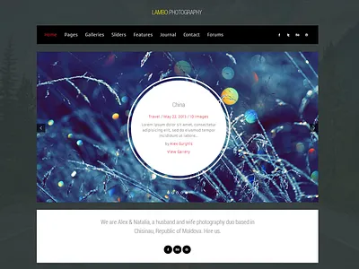 Lambo - Photography WordPress Theme flat flat ui fullscreen photography responsive theme ux wordpress