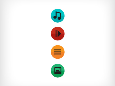 Icons design flat icons minimal music photo text video