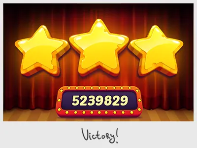 Victory stars game gui interface scores stars ui victory