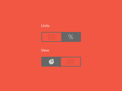 Toggles for financial app colour dashboard flat ipad red touch ui units view