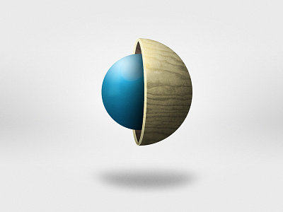 Floaty 3d ball float sphere texture wood