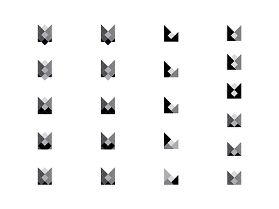 Mark Exploration geometric grayscale shapes triangular