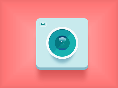 Flat Cam almost blue cam camera colors design flat green group icon konrad konrad group lens pink ui