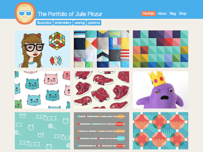Portfolio Site navigation portfolio web design