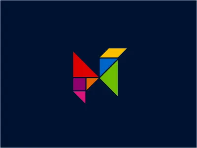 China Tangram colorful education experience geometry initials knowledge learning logo multicolor network online puzzle structure tangram thinking tradition triangle