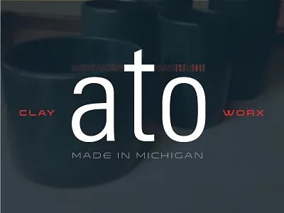 Andrew Outcalt- Clay Worx chad musch clay logo pottery typography