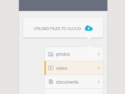 Upload cloud connect design interaction locations menu network server ui upload web
