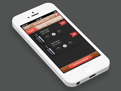 Shopping Cart app ios sketch sketchapp wine