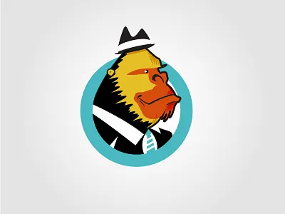 Red Yellow Gorilla identity illustration logo personal