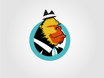 Red Yellow Gorilla identity illustration logo personal