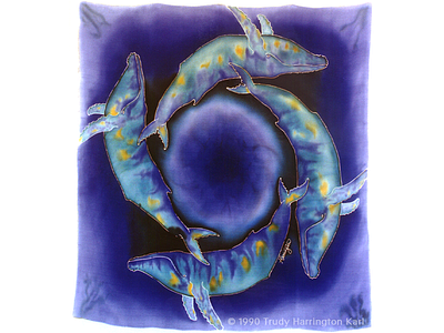 Humpbacks, fine art painting fine art humpback whales painting silk painting