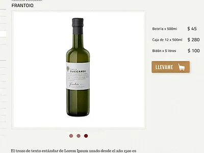 Detalle producto Slider mockup mondoliva style