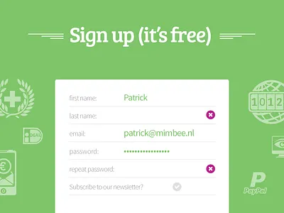 Collector Signup collector design form signup web