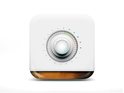 Volume Control Icon clean icon ios knob modern simple ui volume white wood