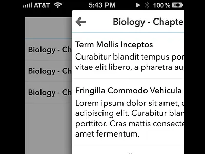 Navigation Stack app cards iphone study