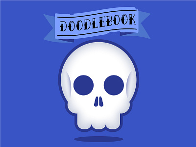 Doodlebook cartoon character art doodle skull vector