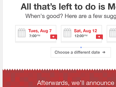 Schedule your next Meetup calendar date dates event picker