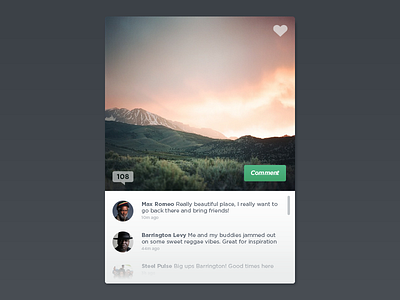 Places + Comments comment photo ui user interface widget