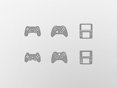 Game Icons 3ds 3dsxl controllers ps3 ps4 xbox xbox one