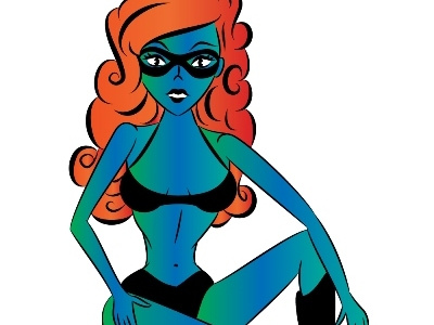 Superhero blue animation art cartoon comic digital illustration marvel pop art super hero