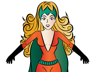 Flying Superhero animation art cartoon comic digital illustration marvel pop art super hero