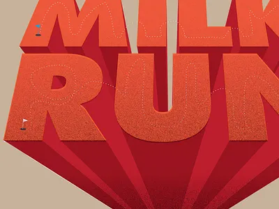 Milk Run flags futura milk race run typography