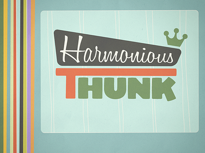 Harmonious Thunk 1950s 50s album art artwork band logo brand cd classic color colors colour colours design harmonious thunk identity logo music poster retro sign sign painting vintage