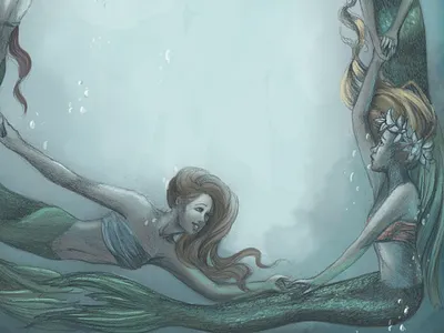 The Little Mermaid illustration little mermaid mermaid nautical