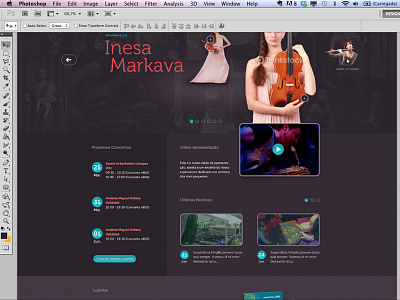 Sneak peak banner concert design interaction interface layout photoshop ui web weblayout