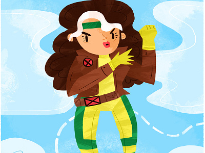 Rogue character design comics illustration illustrator marvel marvel comics rogue superhero superheroine xmen