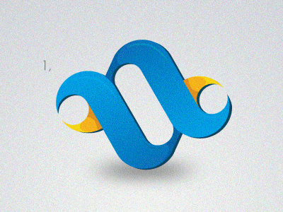 Gif n 1ta brand graphic hosseinyektapour logo mark monogram n novin retro