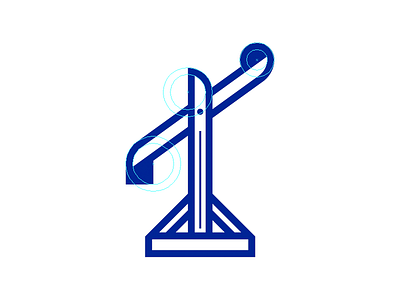 Trebuchet blue charge crest guides icon trebuchet vector