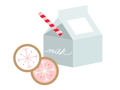 holiday illustration cookies holiday illustration milk