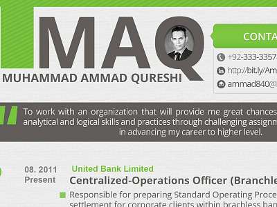 Resume Design for a friend careers cv pakistan pattern resume ui
