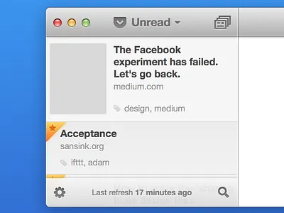 Unsolicited Redesign: Pocket app mac pocket redesign sketch unsolicited