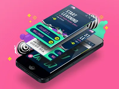 Aksara Sunda App aksara app art color design iphone pink sunda