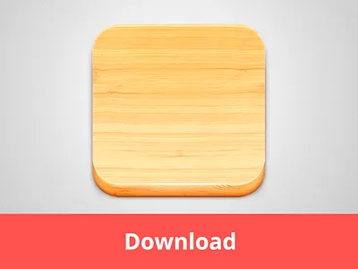 Wood Icon PSD freebie icon ios pixel psd texture wood