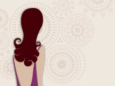 Low back dress female figure illustration low